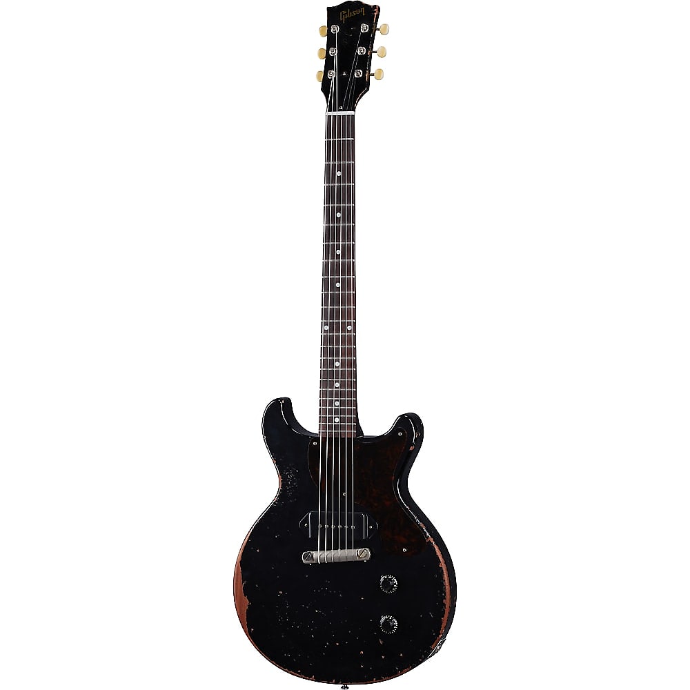 Gibson 1960 Les Paul Junior Double Cut Reissue Ultra Heavy Aged Electric Guitar,  Ebony