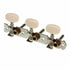CHROME + WHITE 3 ON A PLATE GUITAR MACHINE HEADS TUNING PEGS KEYS TUNERS (ACOUSTIC GUITAR/ ZOSO) | KM , Zoso Music