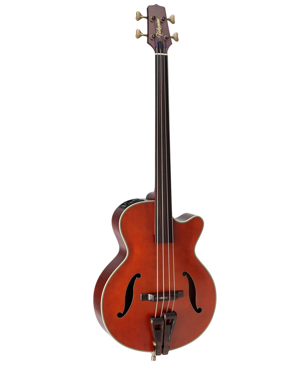 TAKAMINE TB10 PRO SERIES F-HOLE BASS ACOUSTIC-ELECTRIC GUITAR, CTP-3 PREAMP & HARD CASE (MADE IN JAPAN)