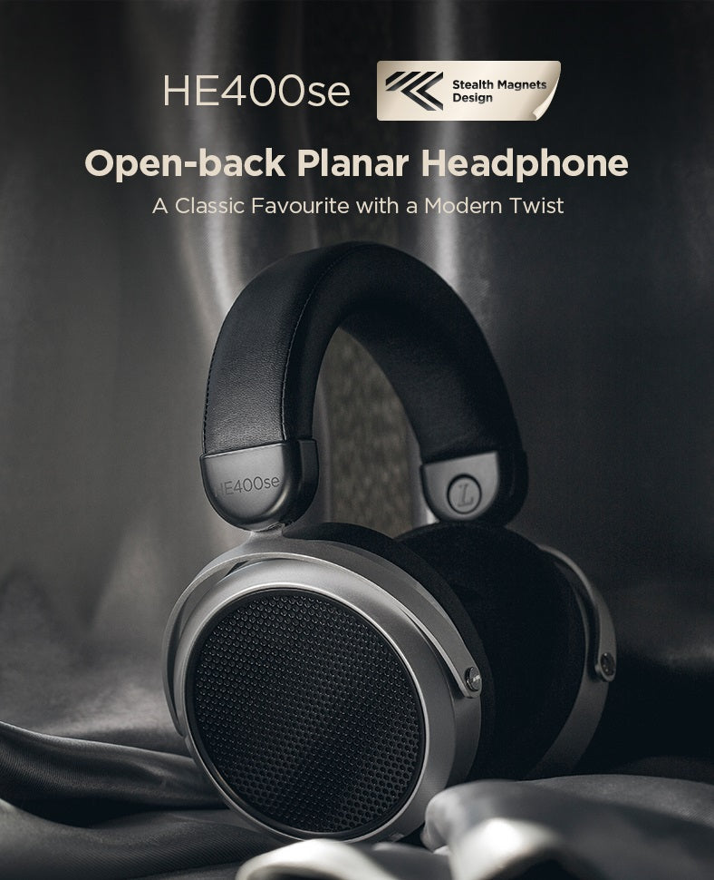 HIFIMAN HE400SE STEALTH MAGNETS VERSION OVER-EAR OPEN-BACK FULL-SIZE PLANAR MAGNETIC WIRED HEADPHON