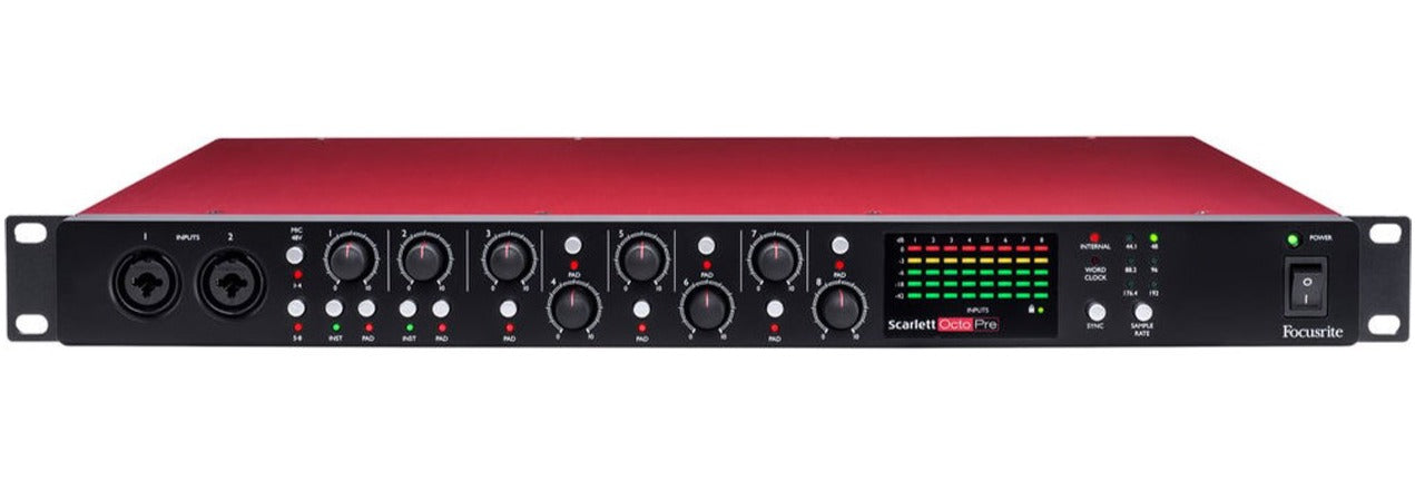 FOCUSRITE SCARLETT OCTOPRE DYNAMIC 8 MIC PRE WITH ADAT CONNECTIVITY PLUS ANALOG COMPRESSION, FOCUSRITE, AUDIO INTERFACE, focusrite-scarlett-octopre-dynamic-8-mic-pre-with-adat-connectivity-plus-analog-compression, ZOSO MUSIC SDN BHD