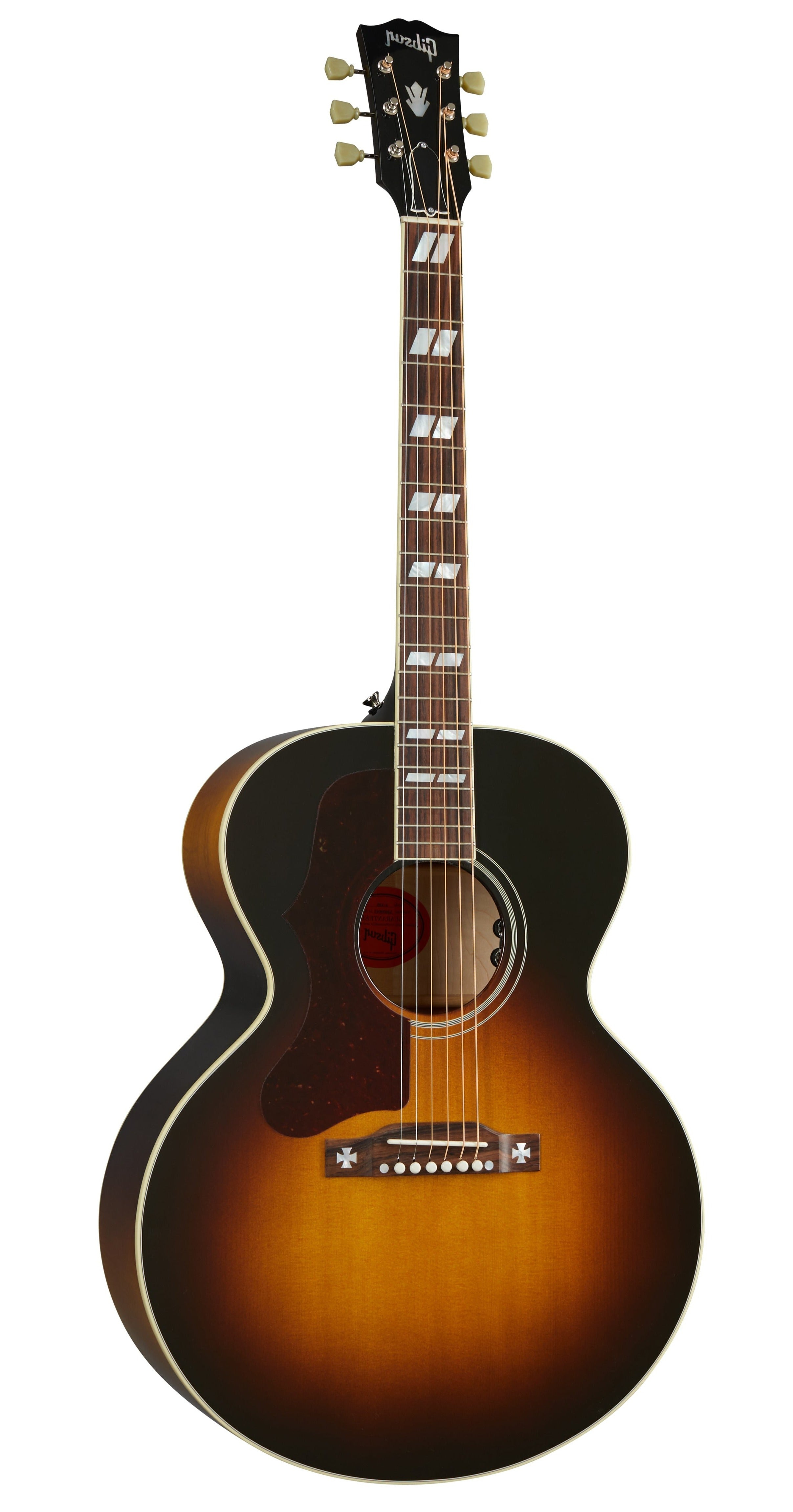 Gibson J-185 Original (Left-handed) Acoustic Guitar, Vintage Sunburst