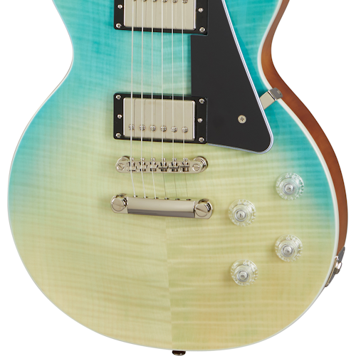 Epiphone EILMFCBFNH1 Les Paul Modern Figured Solidbody Electric Guitar - Caribbean Blue Fade