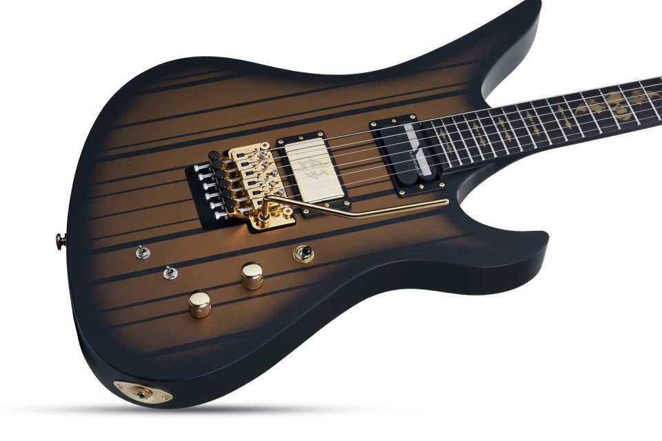 SCHECTER ELECTRIC GUITAR SYNYSTER CUSTOM S SUSTAINIAC FR SATIN GOLD BURST (1743) MADE IN KOREA, SCHECTER, ELECTRIC GUITAR, schecter-electric-guitar-syncustoms-sgb, ZOSO MUSIC SDN BHD