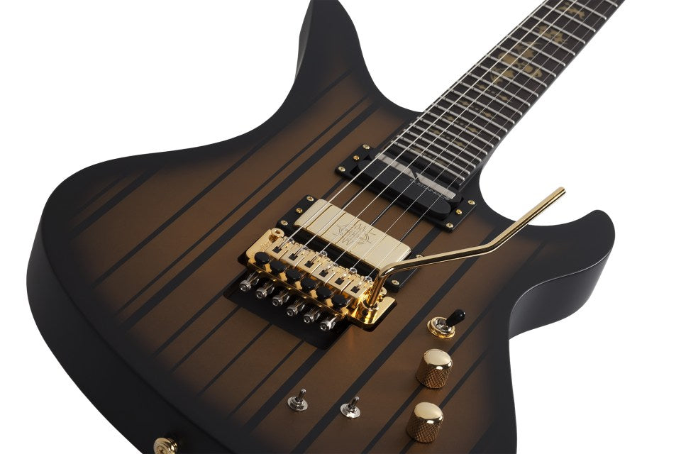 SCHECTER ELECTRIC GUITAR SYNYSTER CUSTOM S SUSTAINIAC FR SATIN GOLD BURST (1743) MADE IN KOREA, SCHECTER, ELECTRIC GUITAR, schecter-electric-guitar-syncustoms-sgb, ZOSO MUSIC SDN BHD