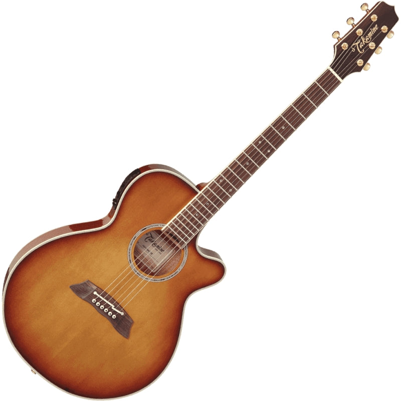 TAKAMINE TSP138CTB PRO SERIES THINLINE FX CUTAWAY ACOUSTIC-ELECTRIC GUITAR, CT-3N PREAMP & SEMI-HARD CASE (MADE IN JAPAN)