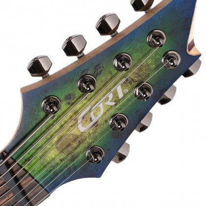 Cort KX508MS Multi Scale II 8-String Electric Guitar - Mariana Blue Burst