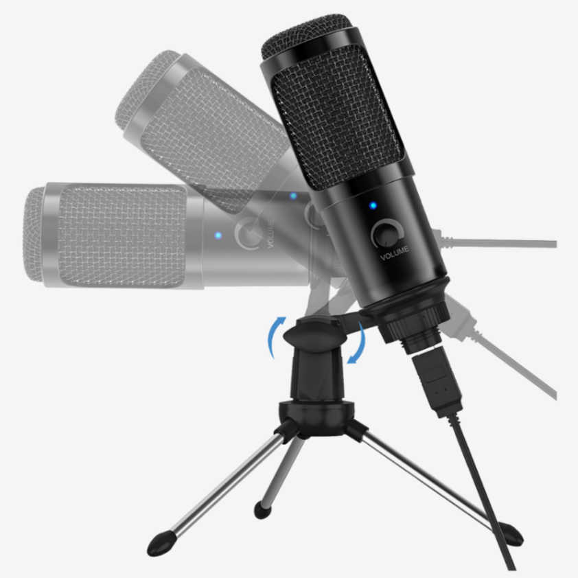 NEW BEE DM18 USB CONDENSER MICROPHONE WITH TABLE TOP STAND & USB CABLE, NEW BEE, CONDENSER MICROPHONE, new-bee-condenser-microphone-nb-dm18, ZOSO MUSIC SDN BHD