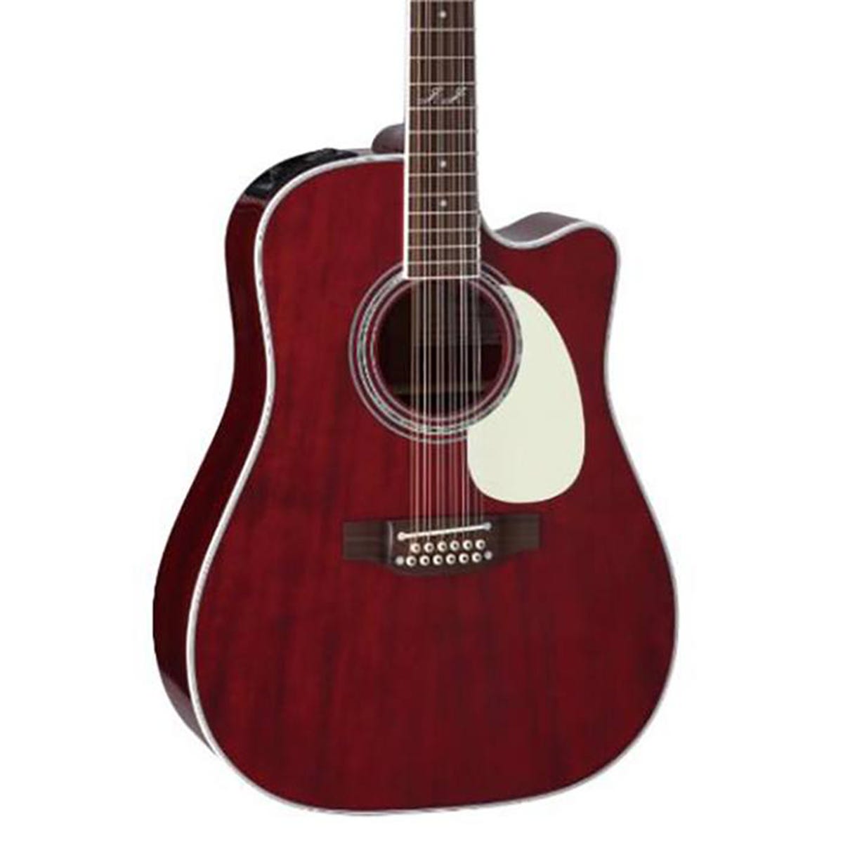 TAKAMINE JJ325SRC-12 JOHN JORGENSON SIGNATURE SERIES 12-STRING DREADNOUGHT CUTAWAY ACOUSTIC-ELECTRIC GUITAR, GLOSS RED STAIN, CT4B II PREAMP & HARD CASE (MADE IN JAPAN)