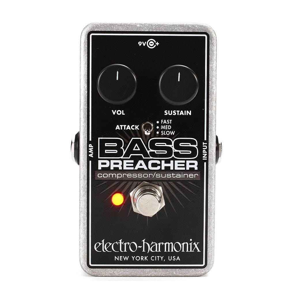 Electro-Harmonix Bass Preacher Compressor/Sustainer Effects Pedal | ELECTRO-HARMONIX , Zoso Music