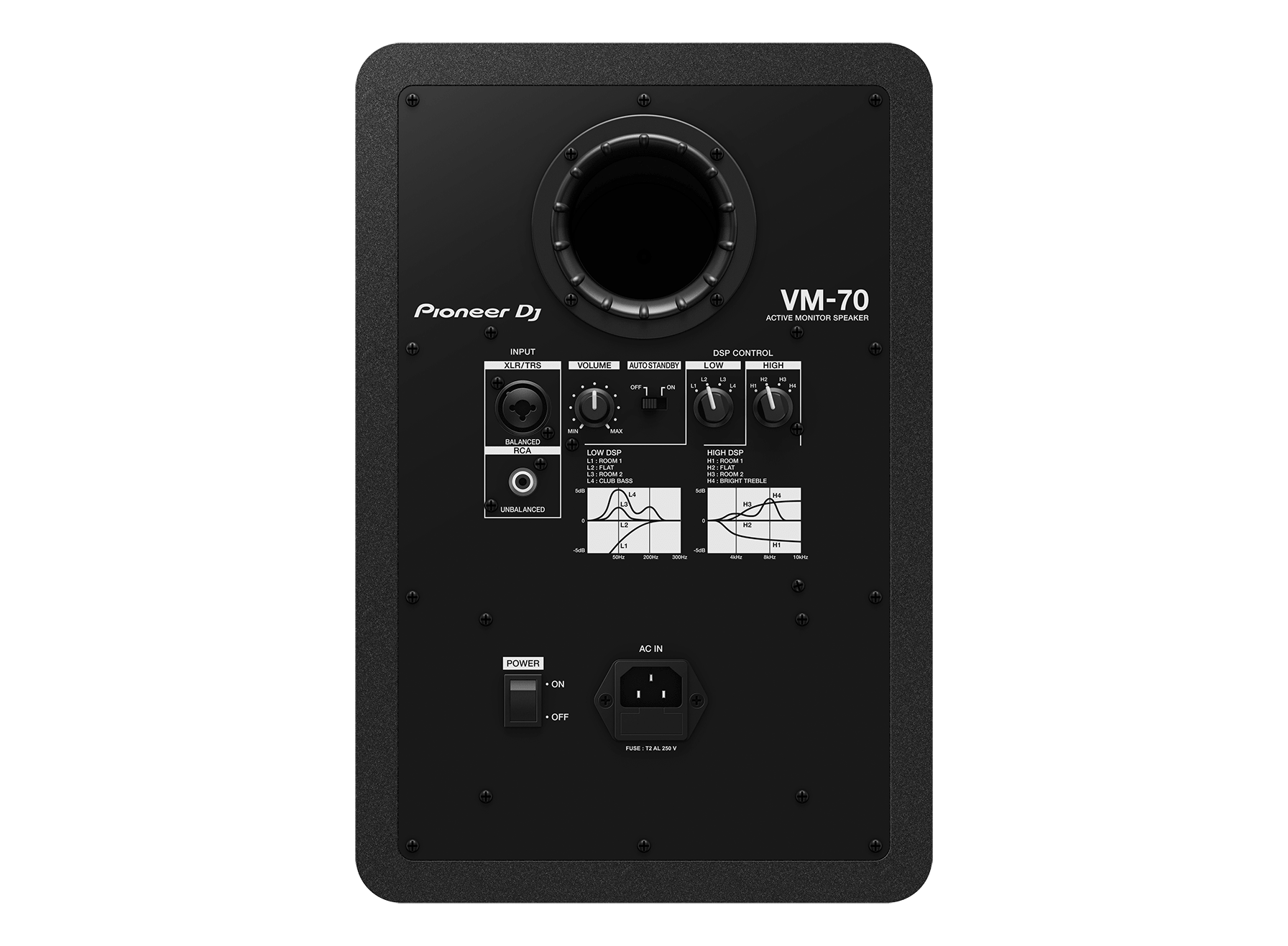 Pioneer DJ VM-70 2-Way Active Studio Monitor, Black - Pair |  PIONEER |  STUDIO MONITOR |  Zoso Music