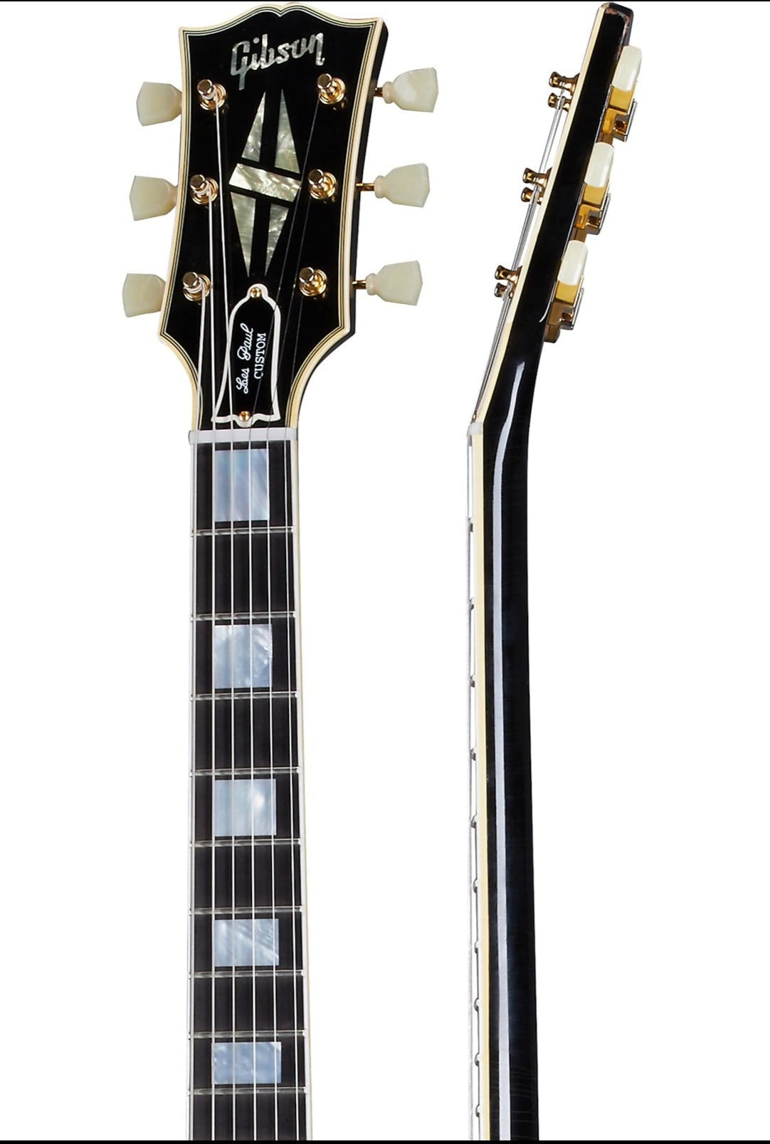 Gibson 1957 Les Paul Custom Reissue 3-Pickup Bigsby Light Aged Electric Guitar, Ebony (LPB357LAEBBG1)