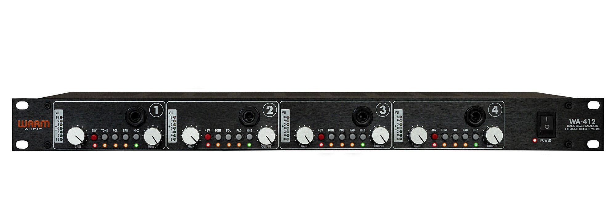 WARM AUDIO WA-412 4-CHANNEL MIC PREAMP WITH DI